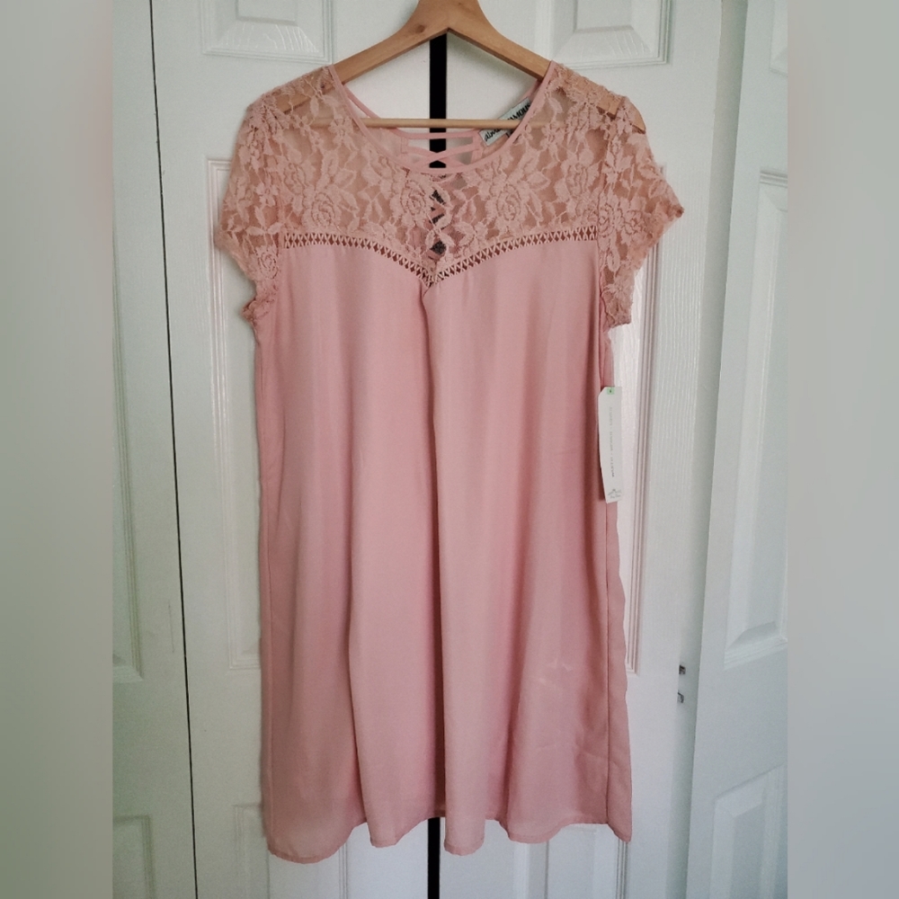 Cute Pink Lace Spring Dress